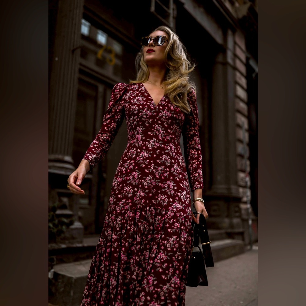 Rebecca Taylor Tilda Silk Midi Dress
